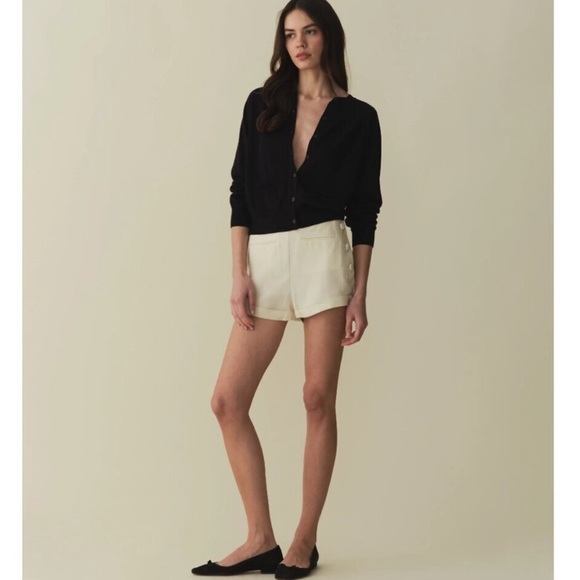 NWT DÔEN Avon Cuffed Hem Sailor Shorts in Limonita Size 6 - Picture 2 of 14